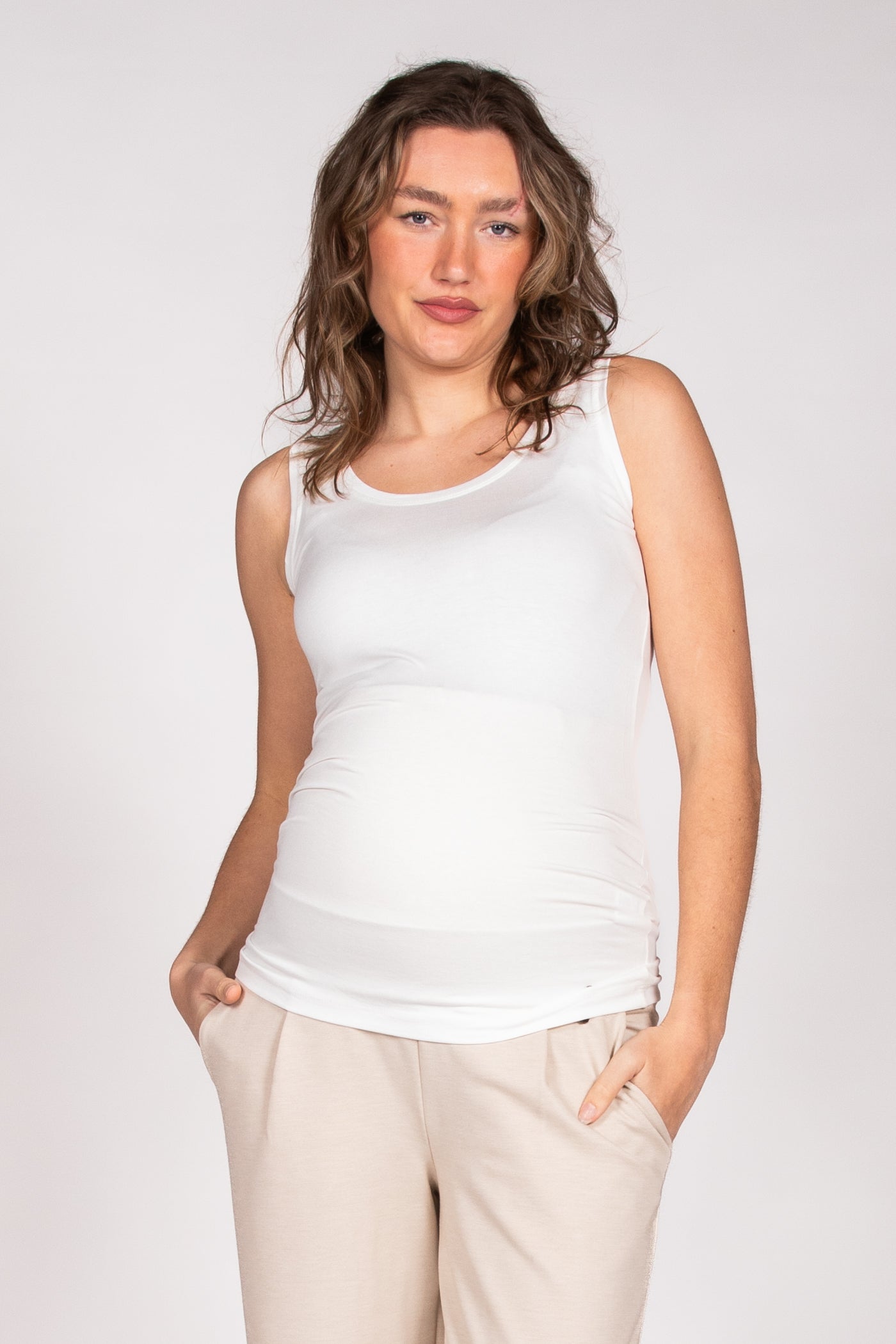 love2wait-top-ecovero-basic-t-shirt-mit-rundhals-aus-ecovero-off-white image 1