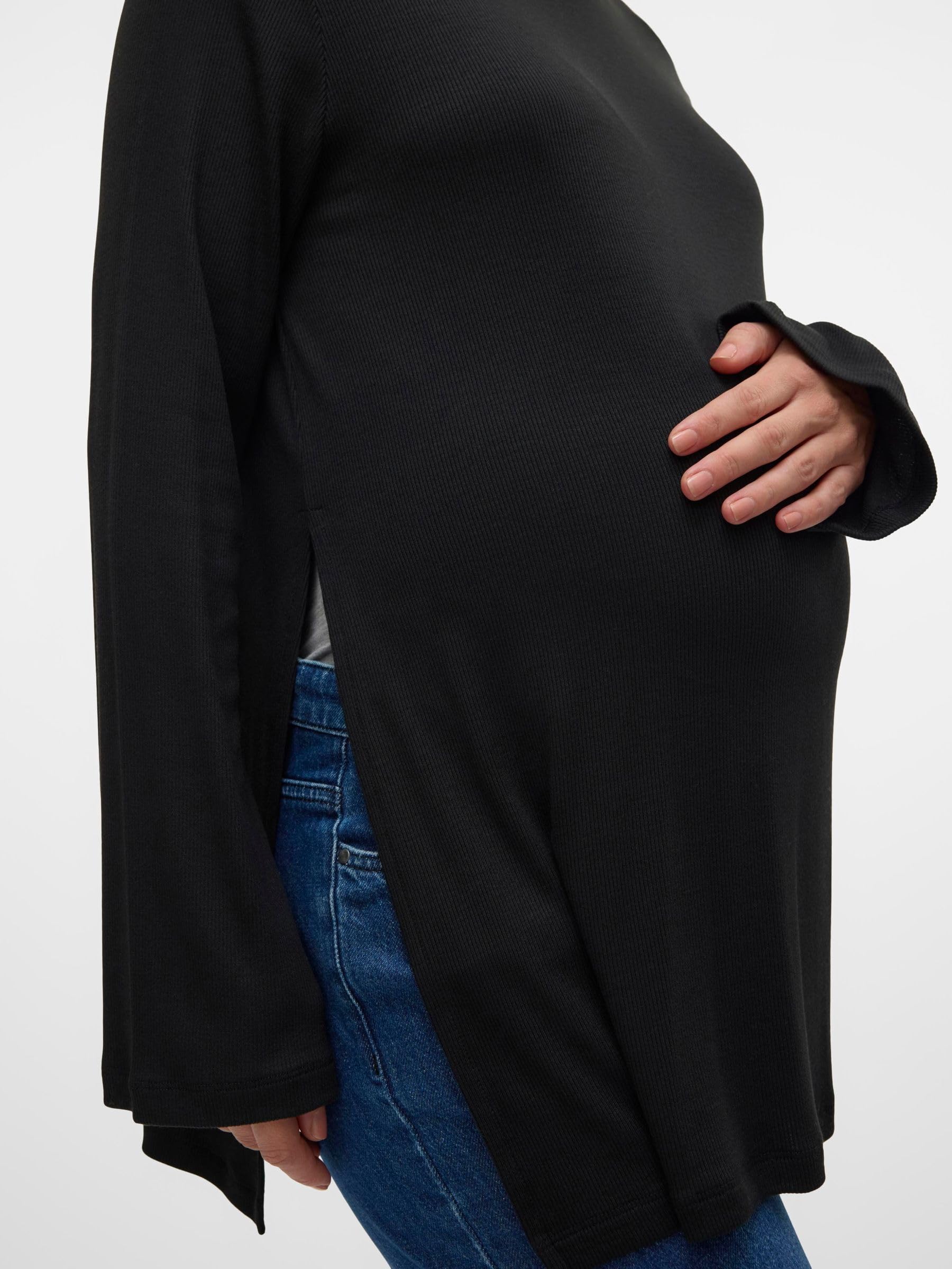 mamalicious-damen-top-normal-geschnitten-hoch-geschlossen-lang-rmlig-2-in-1-f-r- image 5