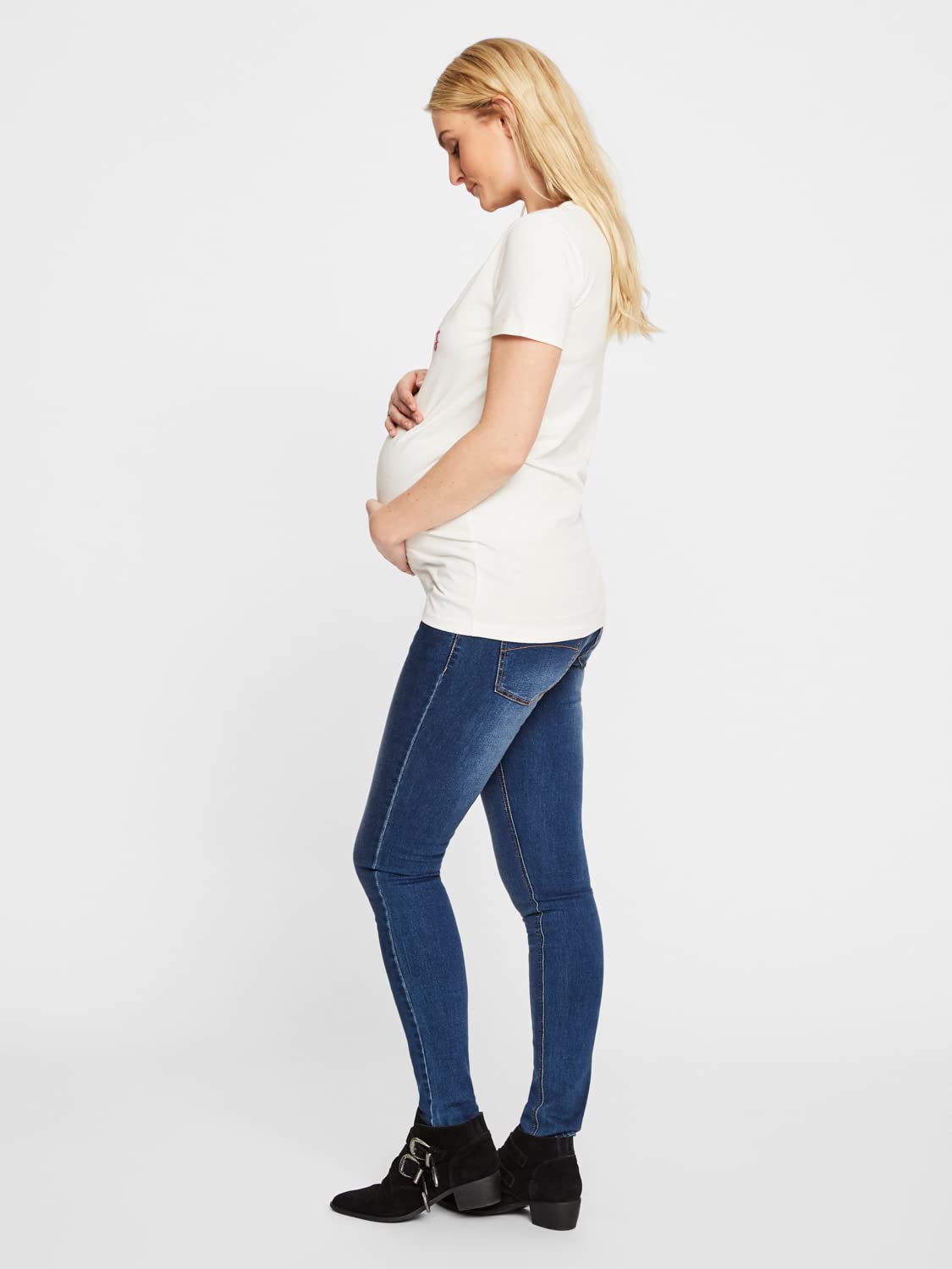 mamalicious-damen-mlmarie-s-s-jersey-top-a-o-umstands-t-shirt image 4