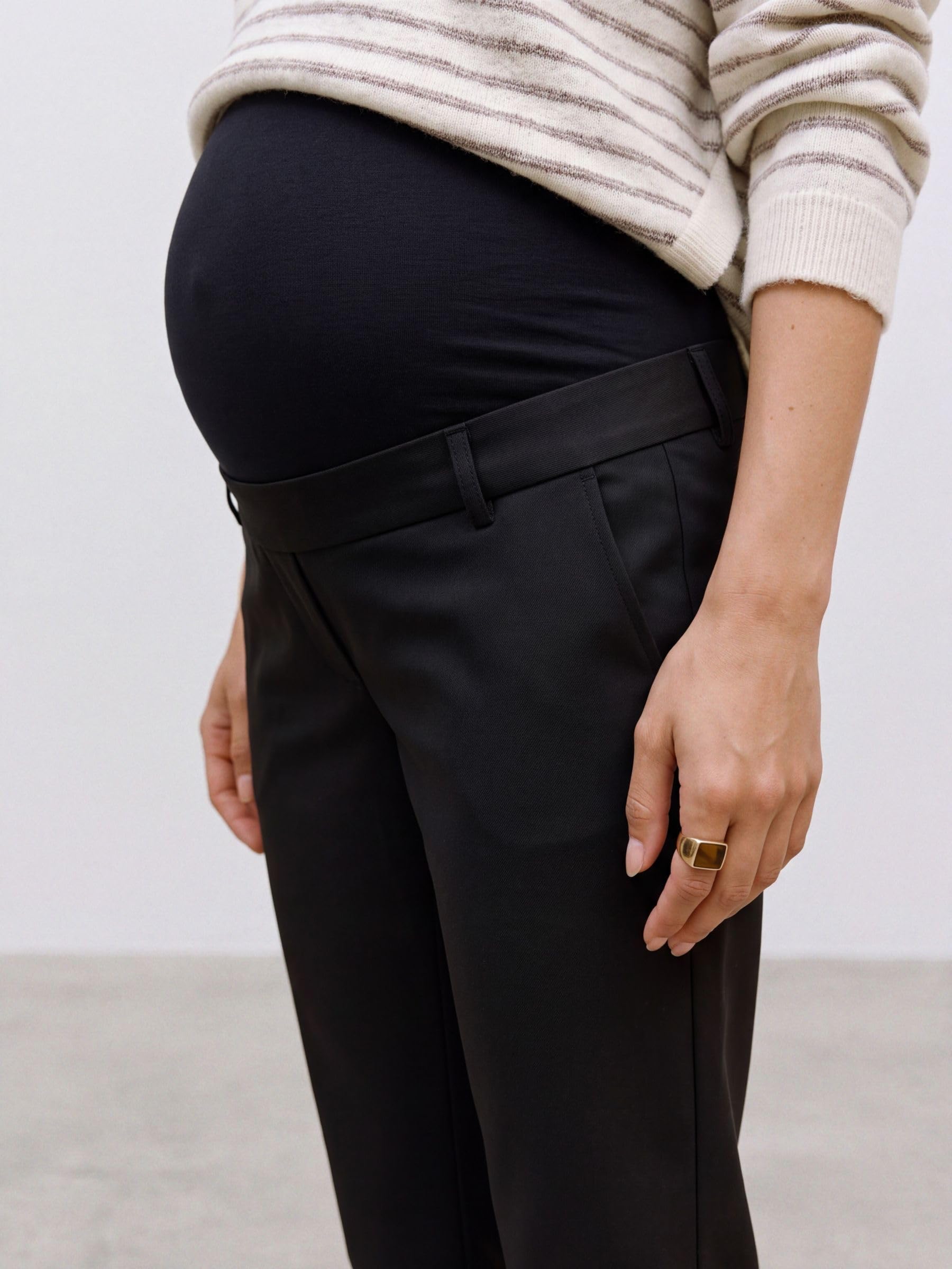 mamalicious-umstands-chinohose-mit-mid-rise-umschlagbaren-s-umen-und-bumpband-be image 6
