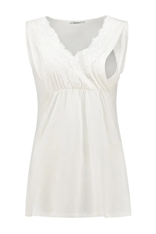 love2wait-top-nursing-tencel-lace-off-white-stilltop-mit-v-ausschnitt-und-spitze image 1
