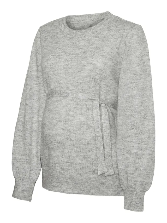 mamalicious-mlpilar-umstands-strickpullover-f-r-damen-gebundenes-detail-feinstri image 1