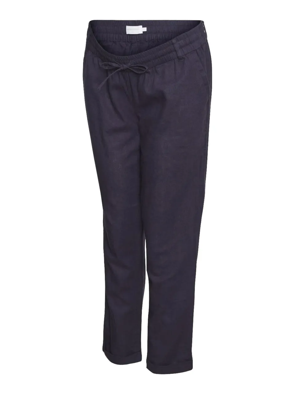 mamalicious-mlbeach-woven-string-pant-umstands-leinenhose-mit-elastischem-bund image 1