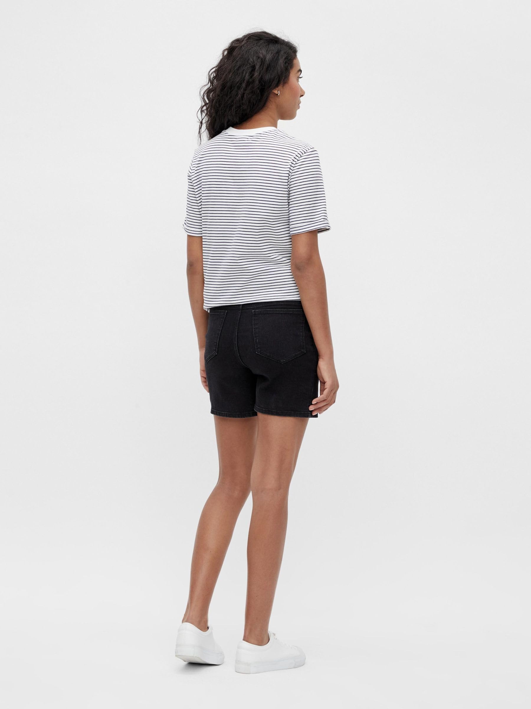 mamalicious-mlamy-skinny-black-v-shorts-eng-anliegende-umstands-shorts-aus-leich image 7