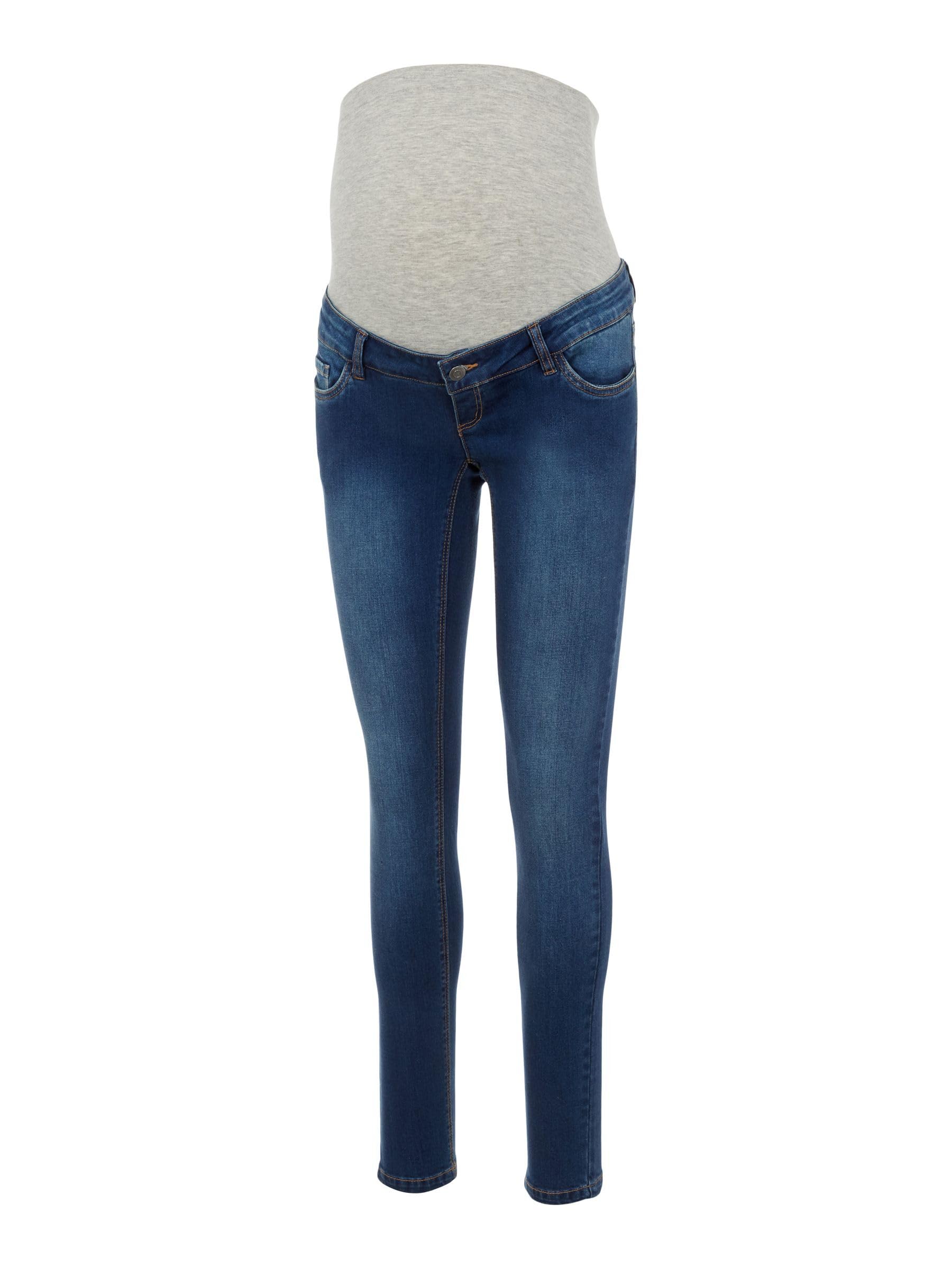 mamalicious-umstandshose-mllola-slim-blue-jeans-schmale-jeans-mit-jersey-bauchba image 1