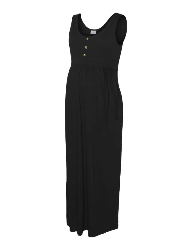 mamalicious-damen-kleid-mlevi-lia-sl-jrs-ankle-dress-rmellos-100-baumwolle image 1