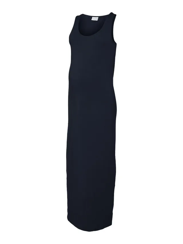 mamalicious-mlmia-umstandskleid-rmelloses-maxi-stillkleid-mit-hohem-schlitz image 1