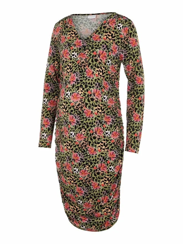 mamalicious-mlcharo-l-s-jersey-short-dress-a-elastisches-umstandskleid-mit-muste image 1