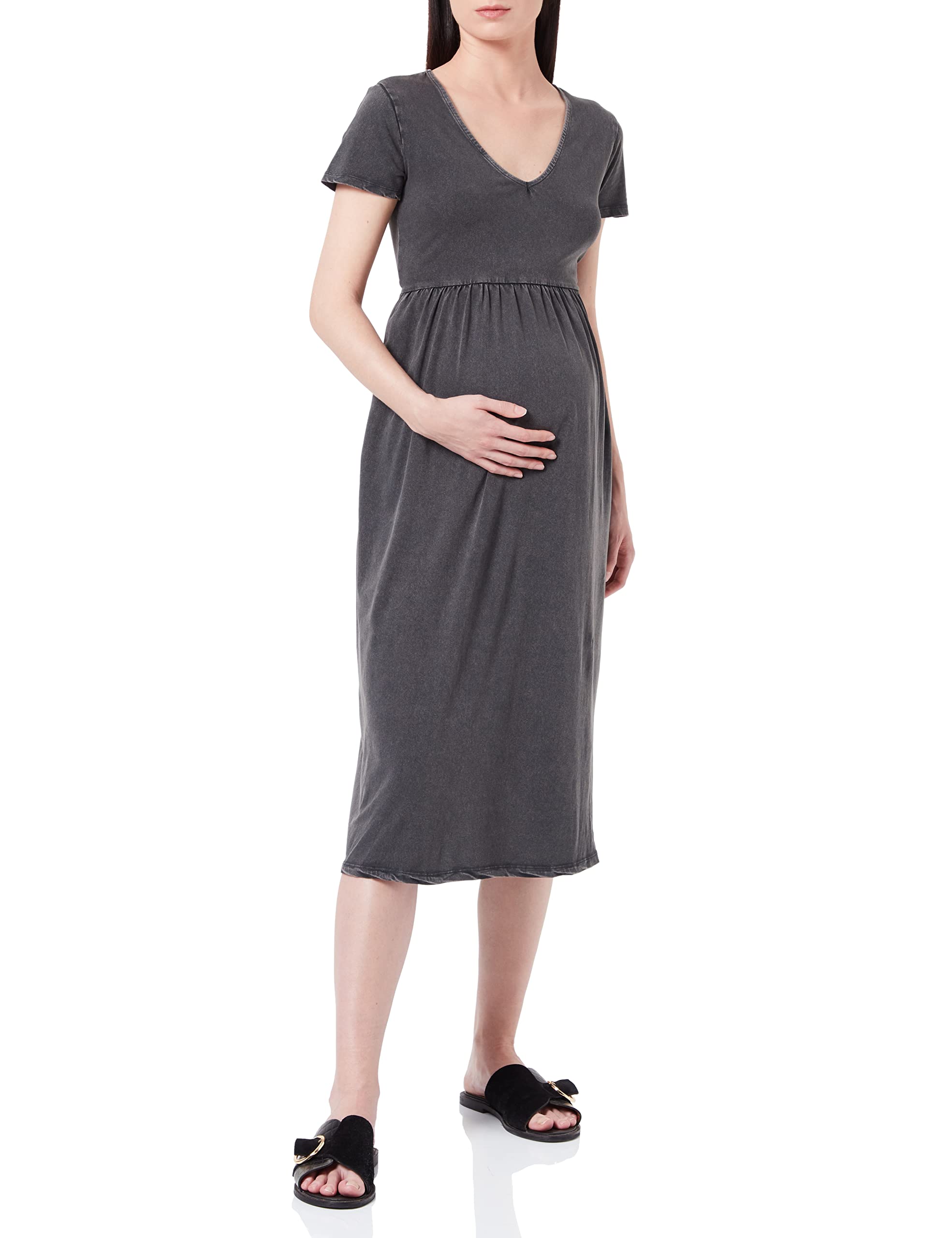 mamalicious-damen-mlstinna-cap-jersey-umstandskleid-schlichtes-kleid-f-r-schwang image 2
