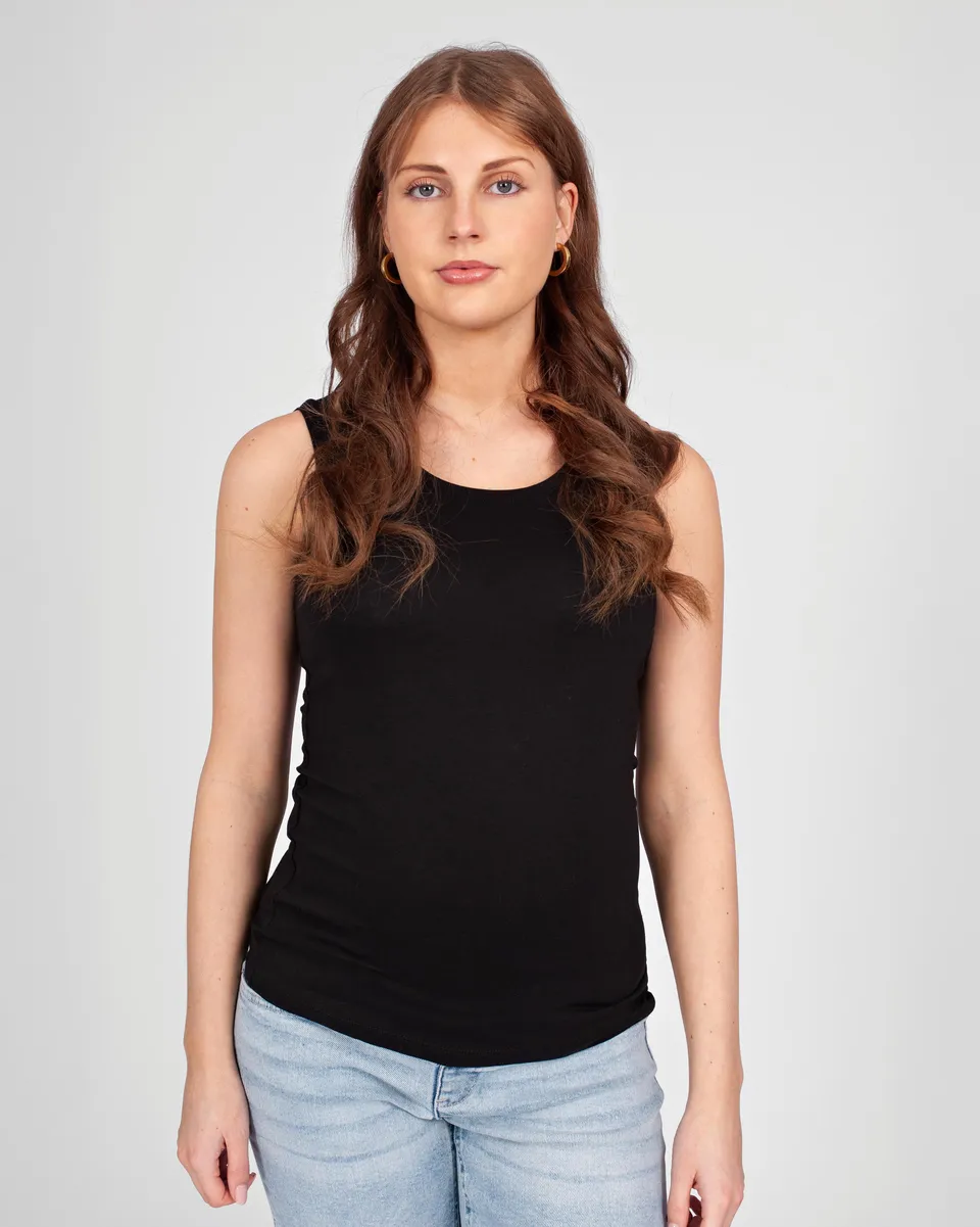 love2wait-tanktop-schwarz-basic-umstands-und-stilltop image 1