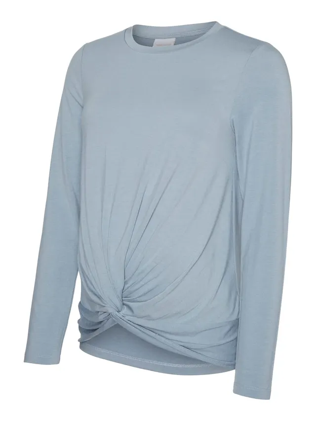 mamalicious-mlmacy-damen-umstandstop-mit-rundhals-und-knoten-detail image 1