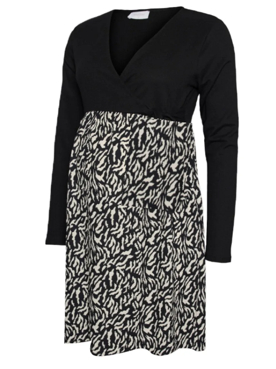mamalicious-mlmari-umstandskleid-2-in-1-stillkleid-mit-v-ausschnitt-langarm-und- image 1