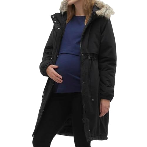 mamalicious-umstands-mantel-parka-mit-abnehmbarem-kunstfell-kapuzensaum-verdeckt image 6