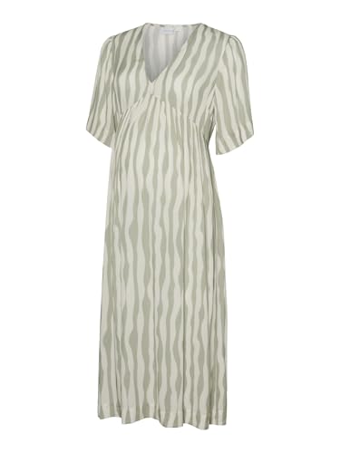 mamalicious-mlpolly-umstandskleid-midi-kleid-mit-v-ausschnitt-und-elastischer-ta image 7