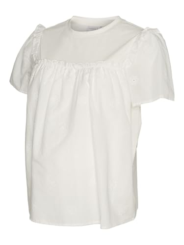 mamalicious-umstandsbluse-normal-geschnitten-rundhals-kurze-puff-rmel-lochsticke image 6