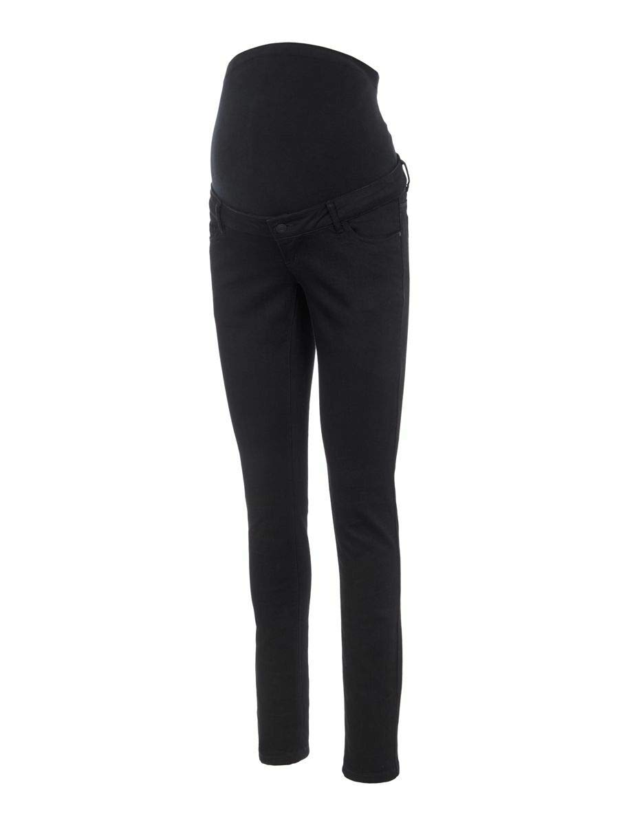 mamalicious-mlmercy-umstands-jeans-slim-fit-coated-5-pocket-mit-jersey-bauchband image 1