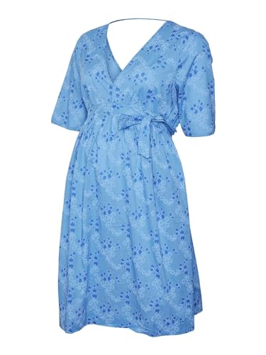 mamalicious-mlandie-umstandskleid-knielanges-kleid-mit-v-ausschnitt-halbarm-weit image 7