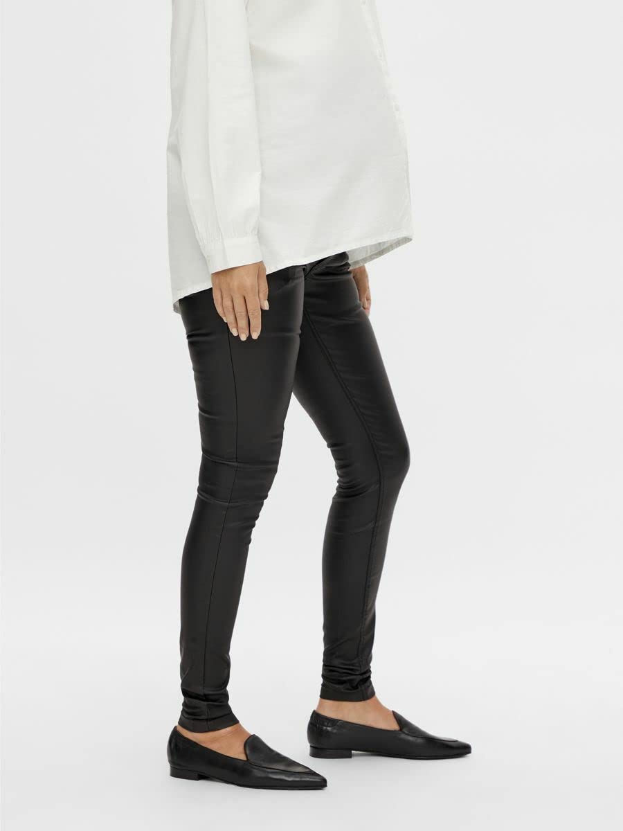 mamalicious-damen-mlsantos-slim-coated-hb-a-noos-jeans image 3
