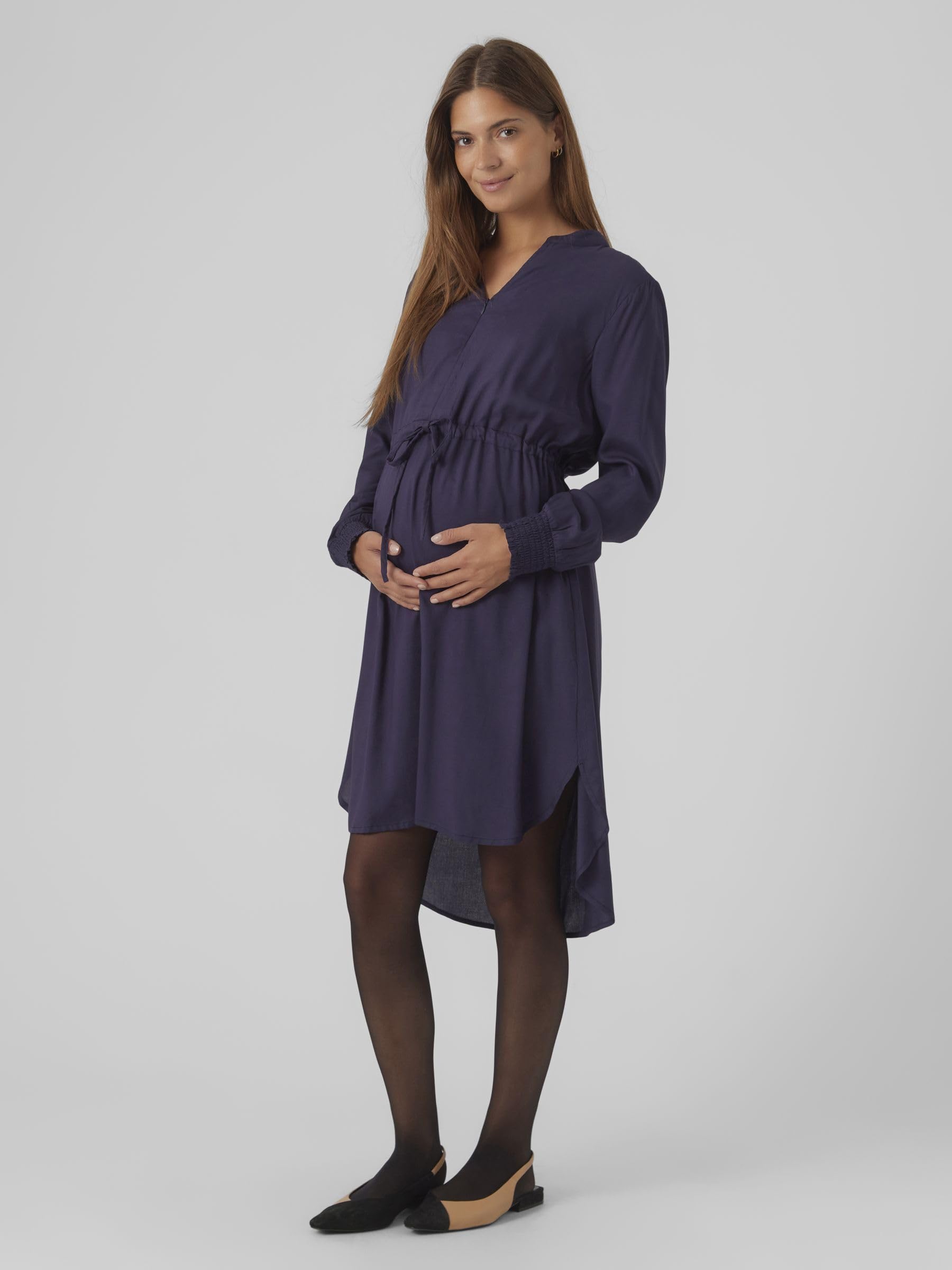 mamalicious-mlzion-lia-shirtkleid-2-in-1-stillkleid-mit-rei-verschluss-knielang image 4