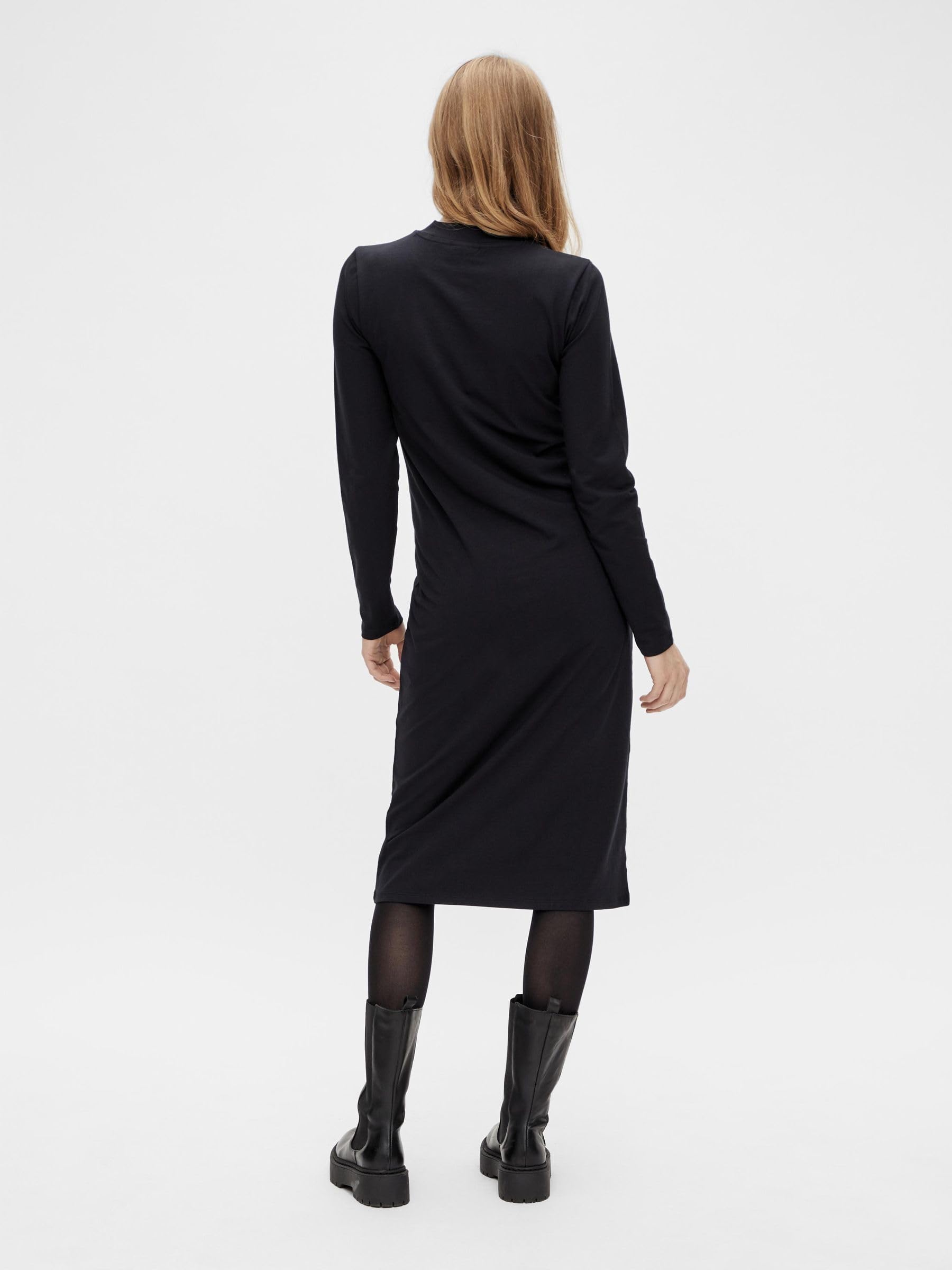 mamalicious-umstandskleid-mleva-midikleid-mit-stehkragen-und-langen-rmeln-aus-re image 3