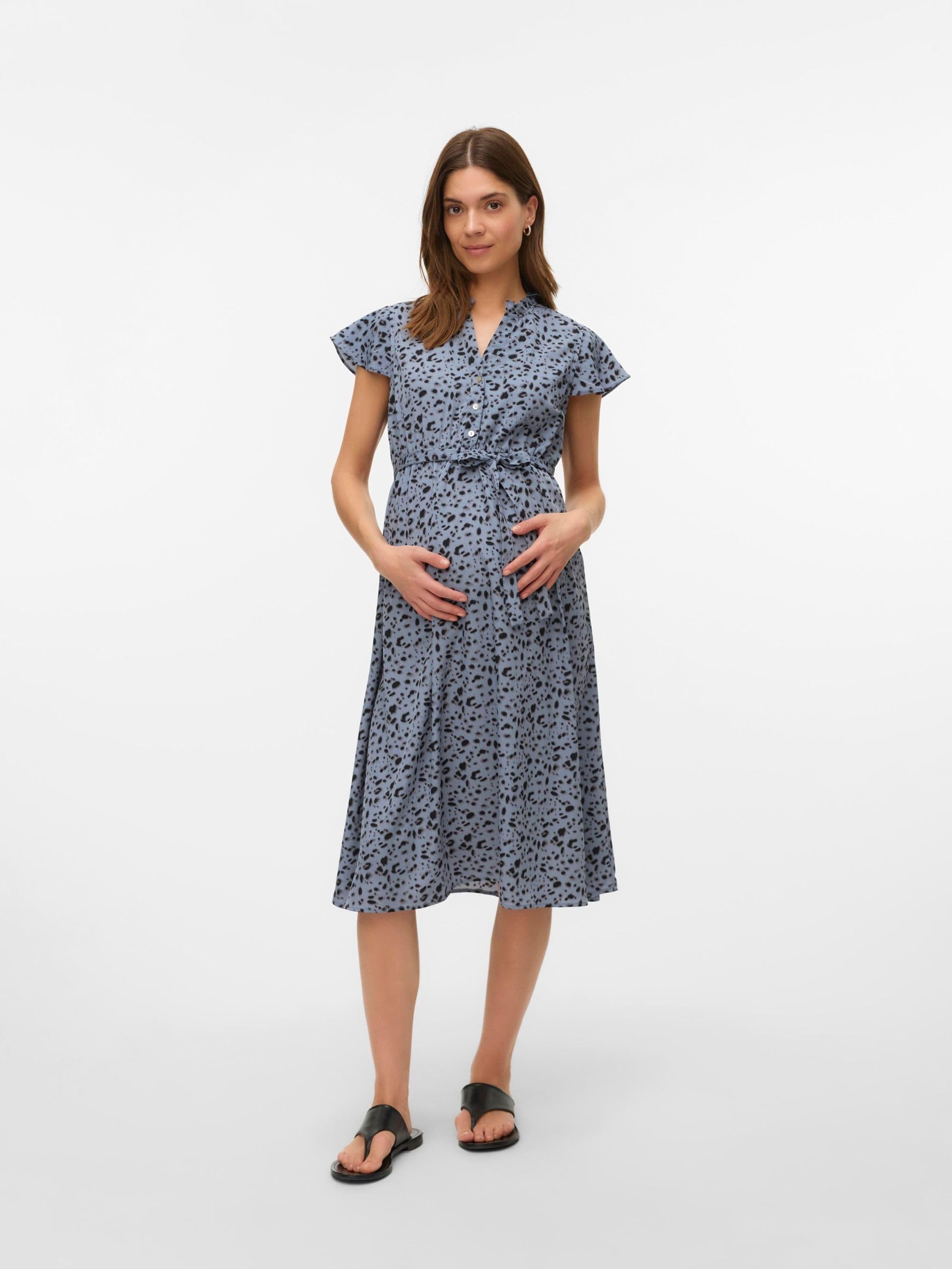 mamalicious-mlpali-umstandskleid-v-ausschnitt-kappen-rmel-stillfunktion-2-in-1-n image 2