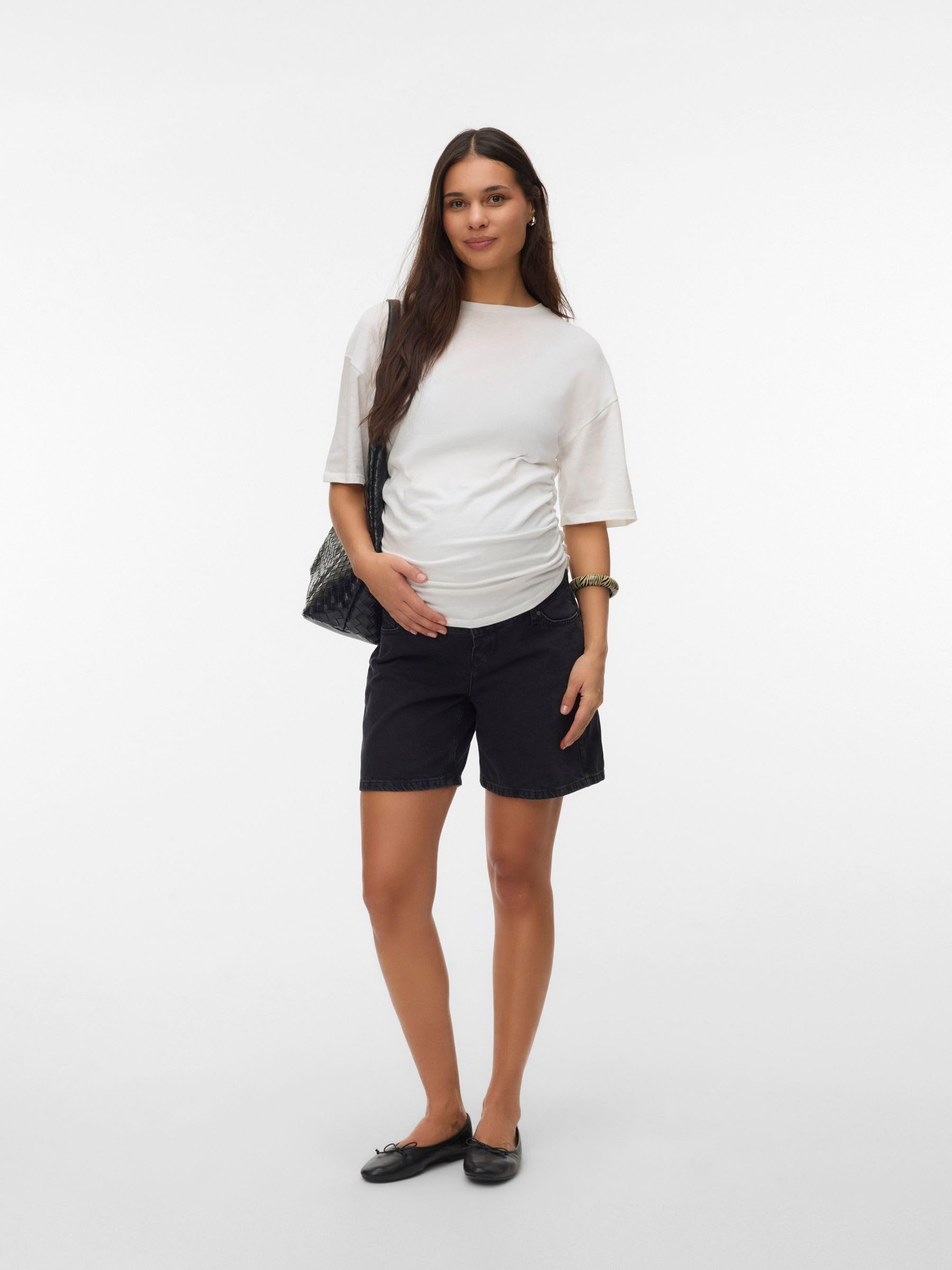 mamalicious-mlmila-umstands-jeans-shorts-mit-mid-rise-5-pocket-design-und-bauchb image 6