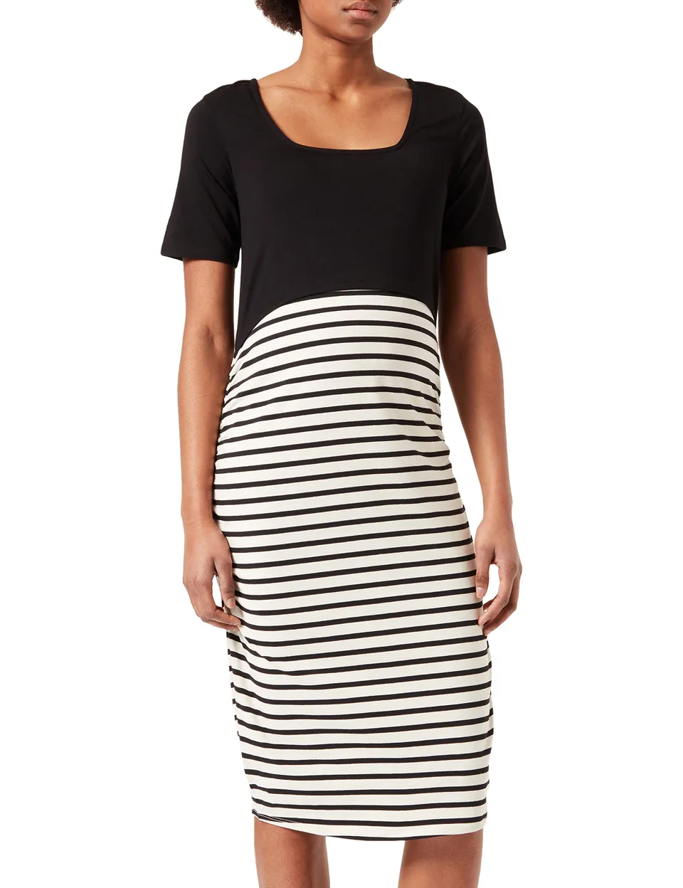 noppies-umstandskleid-stillkleid-dress-nursing-short-sleeve-stripe-l-we-schwarz- image 1