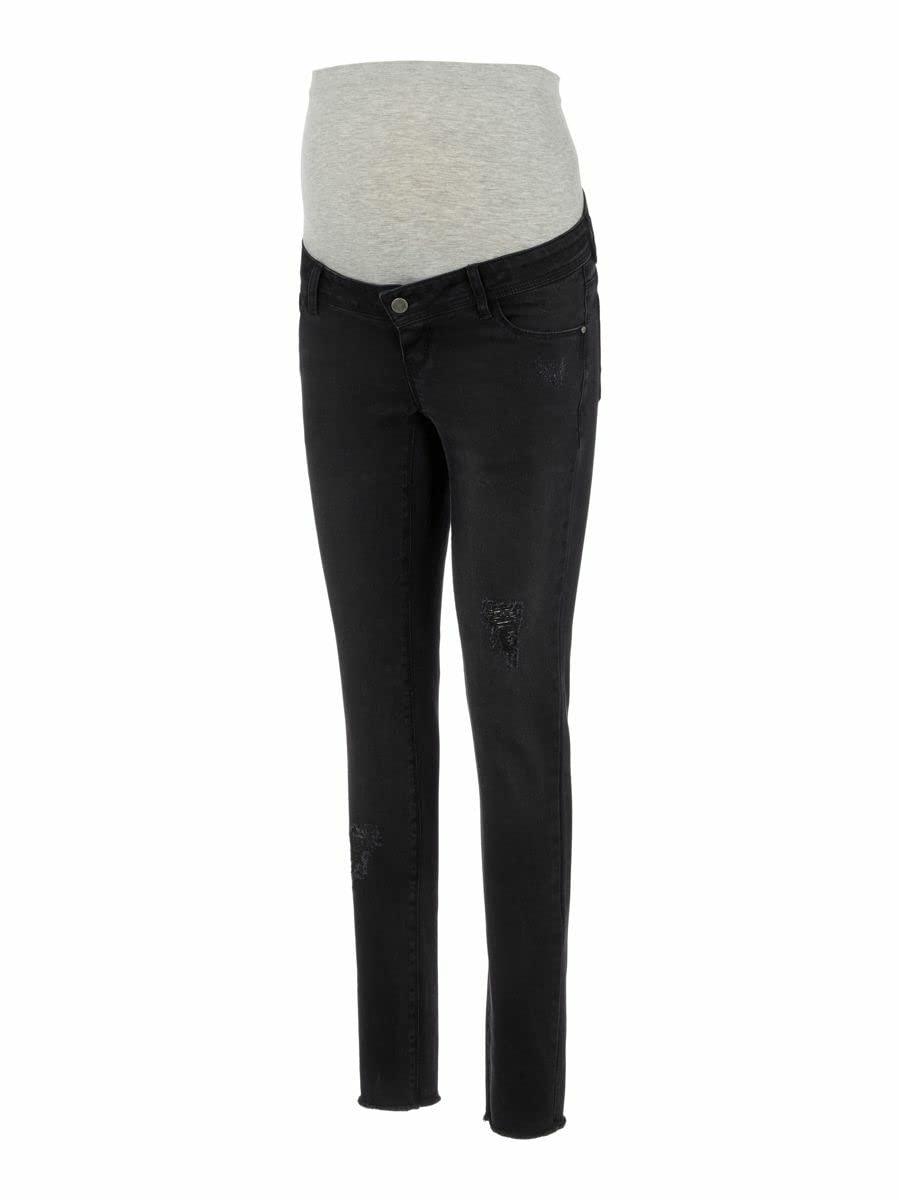 mamalicious-jeans-taragona-black-denim-umstandsjeans-mit-bauchband-31-32 image 1