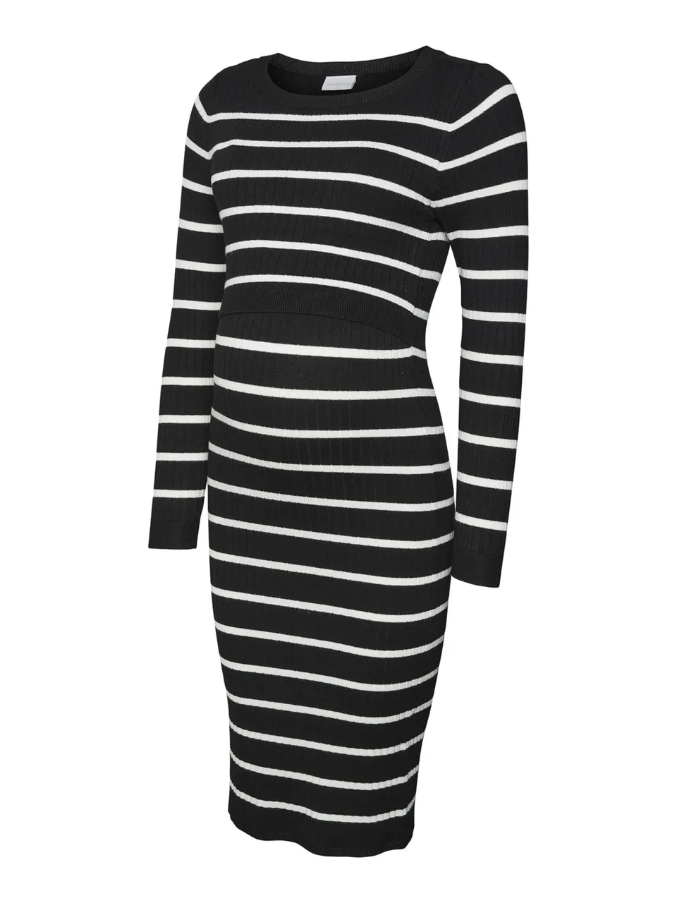 mamalicious-mlnewsiv-strickkleid-umstandskleid-langarm-rundhals-zweiteiler-naht- image 1