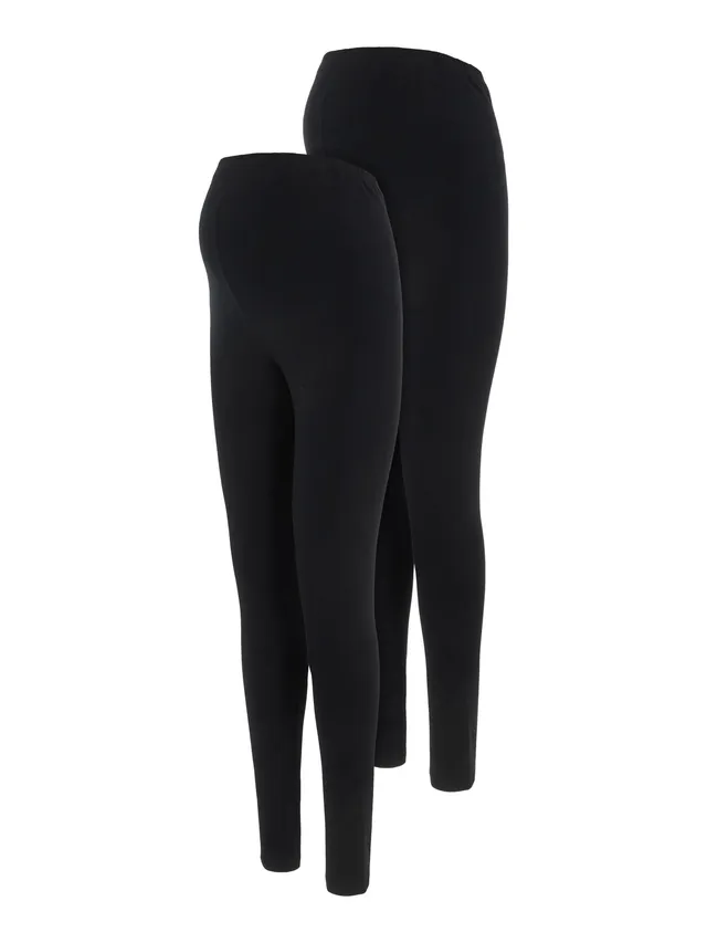 mamalicious-damen-umstandsleggings-slim-fit-2er-pack-hohe-taille-bio-baumwolle-s image 1