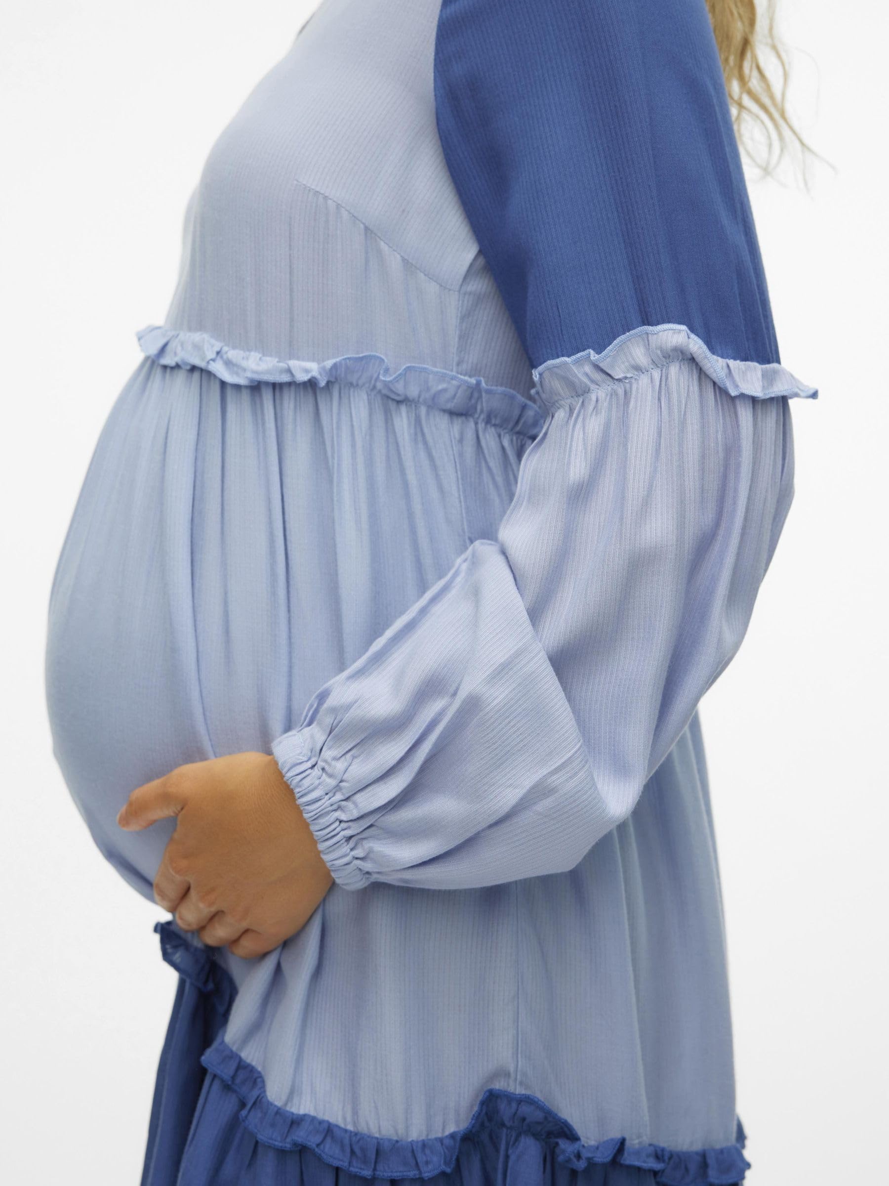 mamalicious-kleid-mlzigga-umstandskleid-mit-hemdkragen-langarm-elastischen-b-ndc image 5