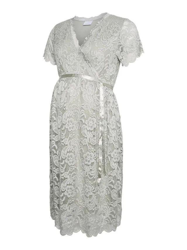 mamalicious-mlmivane-umstandskleid-2-in-1-stillkleid-v-ausschnitt-kurzarm-wickel image 1
