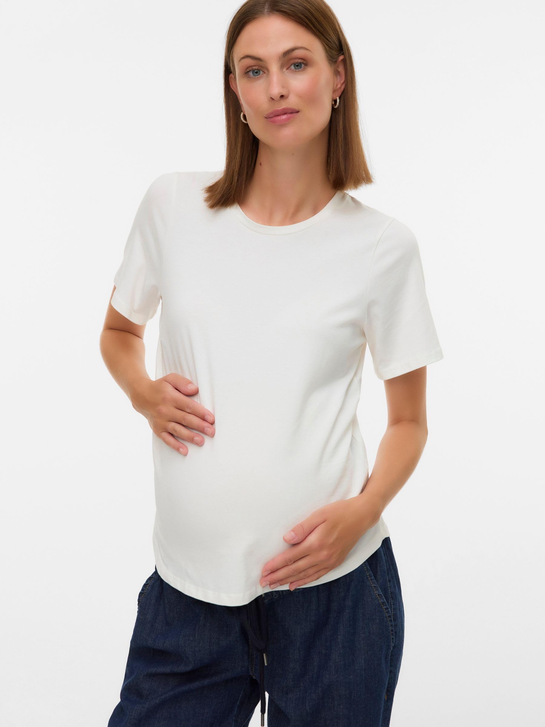 mamalicious-umstandsbluse-mit-rundhals-und-kurzarm-normal-geschnitten-schwarz image 2