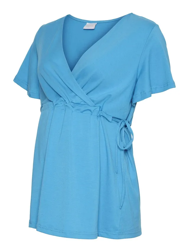 mamalicious-mlpilar-damen-umstandsshirt-mit-stillfunktion-und-tailleng-rtel-recy image 1