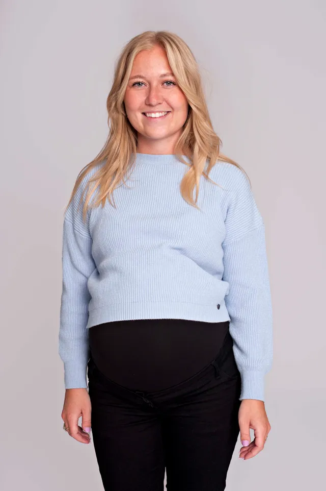 love2wait-strick-cropped-top-knit-cropped-in-blau image 1