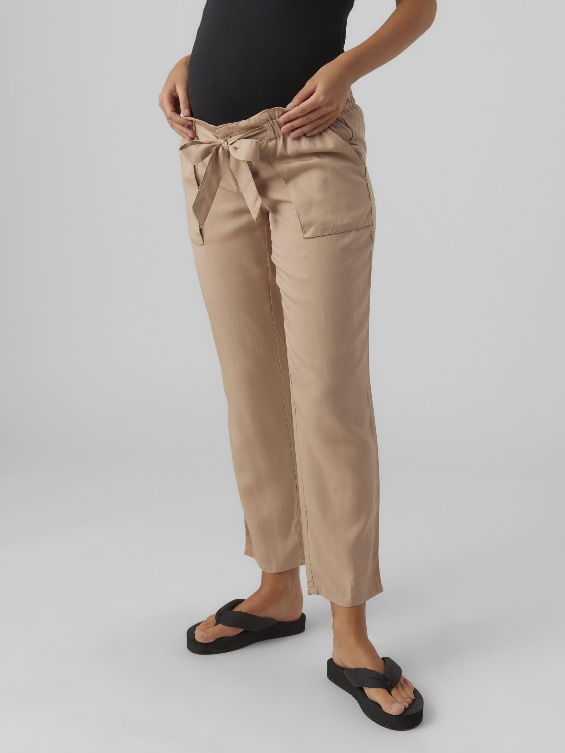 mamalicious-mlnewbethune-woven-pant-umstandsstoffhose-mit-elastischem-bund image 2