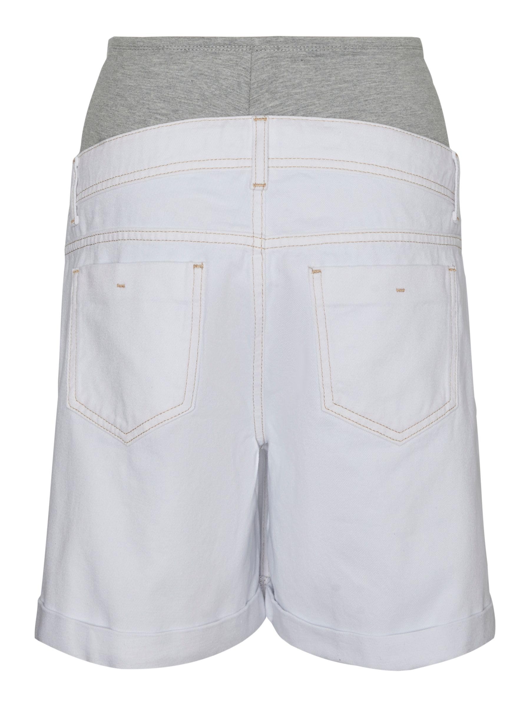 mamalicious-jeans-shorts-umstandshorts-mittlere-taille-umschlag-s-ume-5-pocket image 4