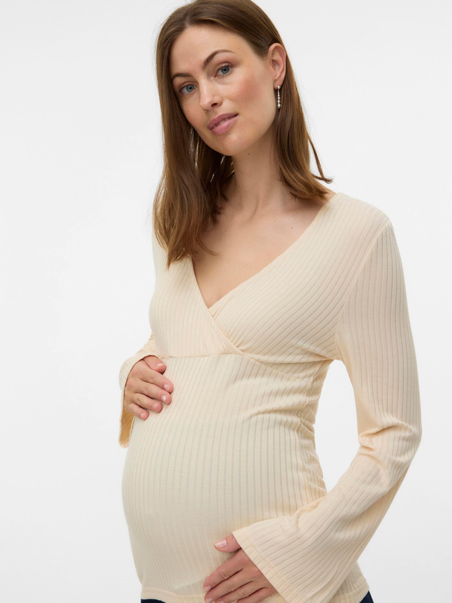 mamalicious-damen-stillbluse-mlpilar-normal-geschnittene-langarm-bluse-mit-v-aus image 2
