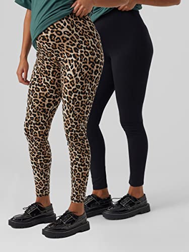mamalicious-umstandsleggings-skinny-fit-2er-pack-bio-baumwolle-leo-schwarz image 8