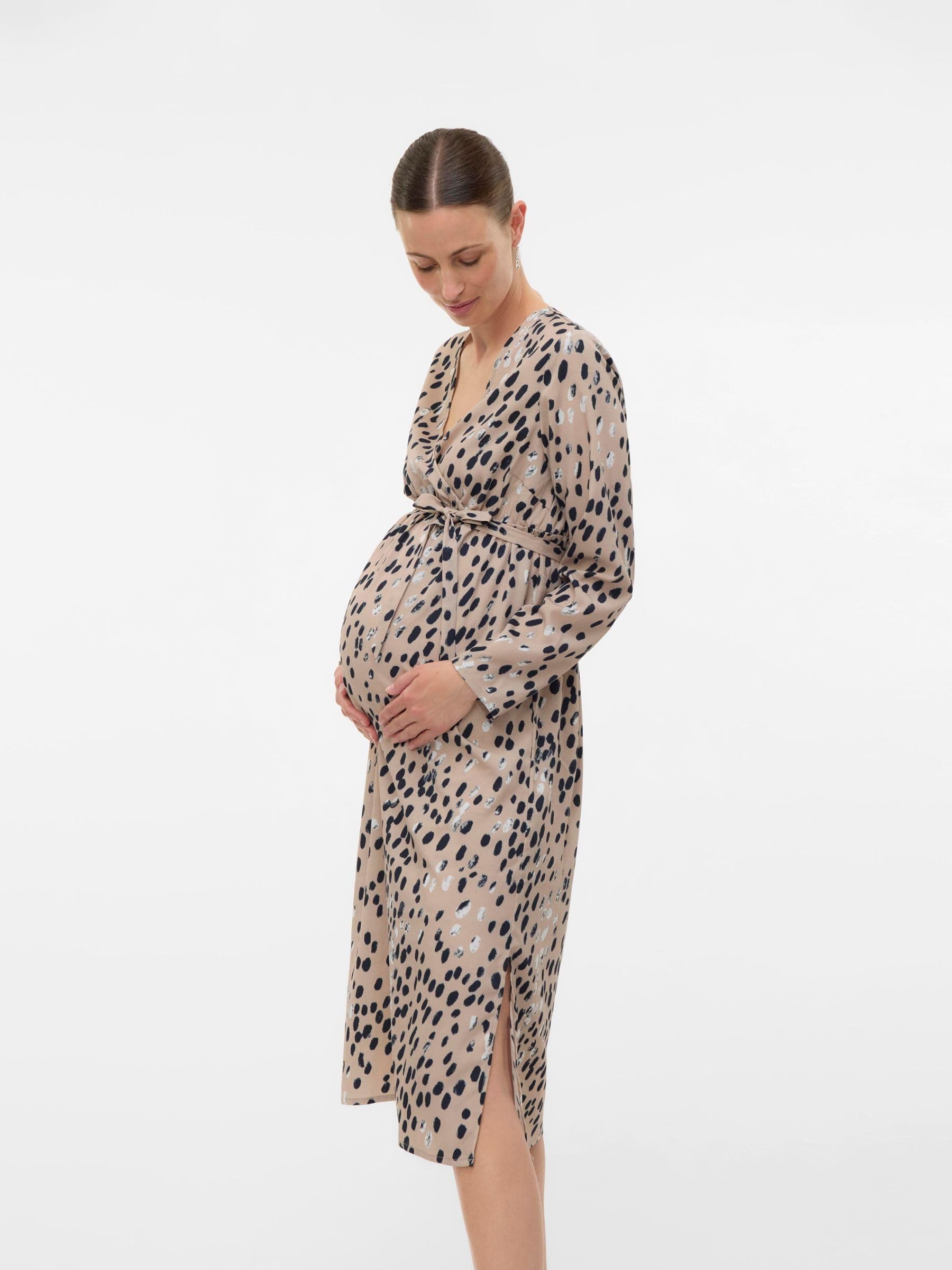 mamalicious-mlpali-umstandskleid-lang-rmelig-v-ausschnitt-allover-print image 2