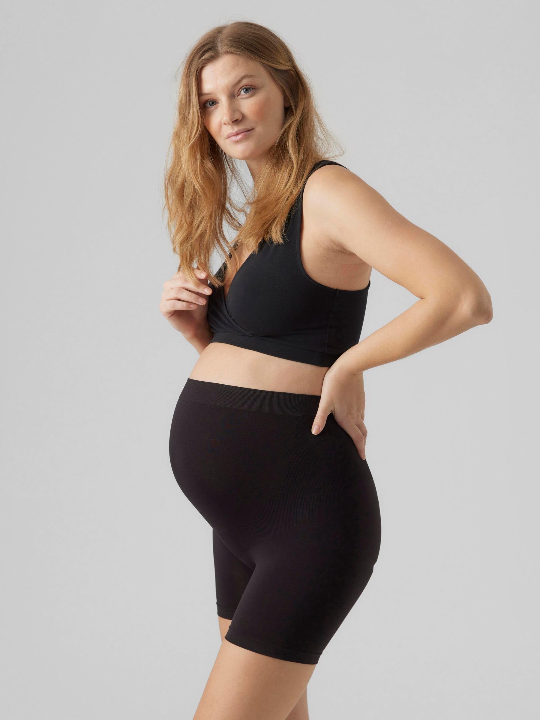 mamalicious-nahtlose-umstands-shorts-2er-pack-slim-fit-schwarz image 5