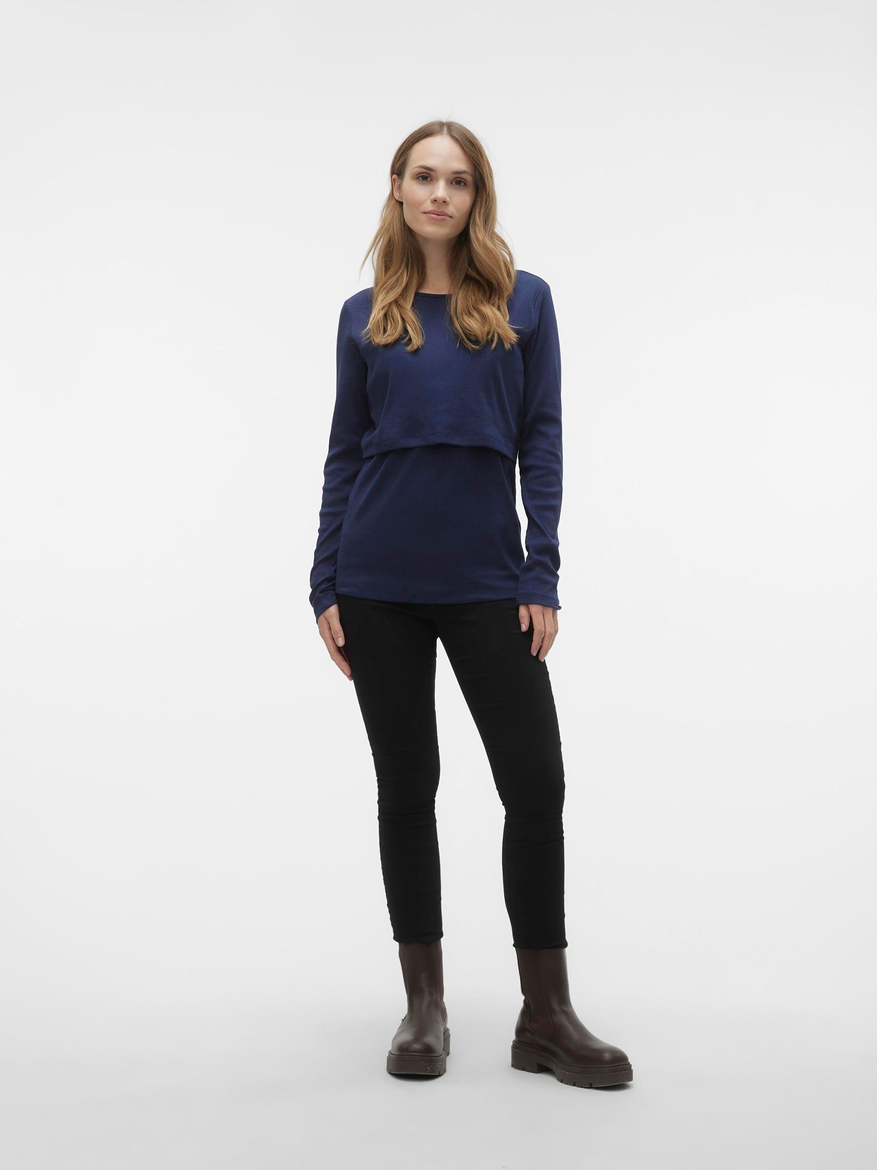 mamalicious-umstandsbluse-mit-stillfunktion-2-in-1-top-u-ausschnitt-langarm image 6