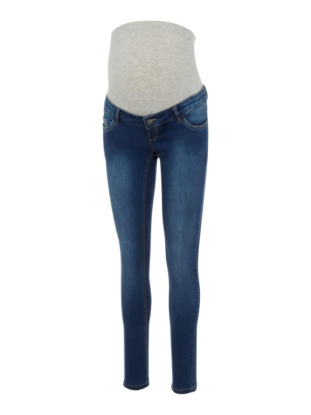 mamalicious-umstandshose-mllola-slim-blue-jeans-schmale-jeans-mit-jersey-bauchba image 1