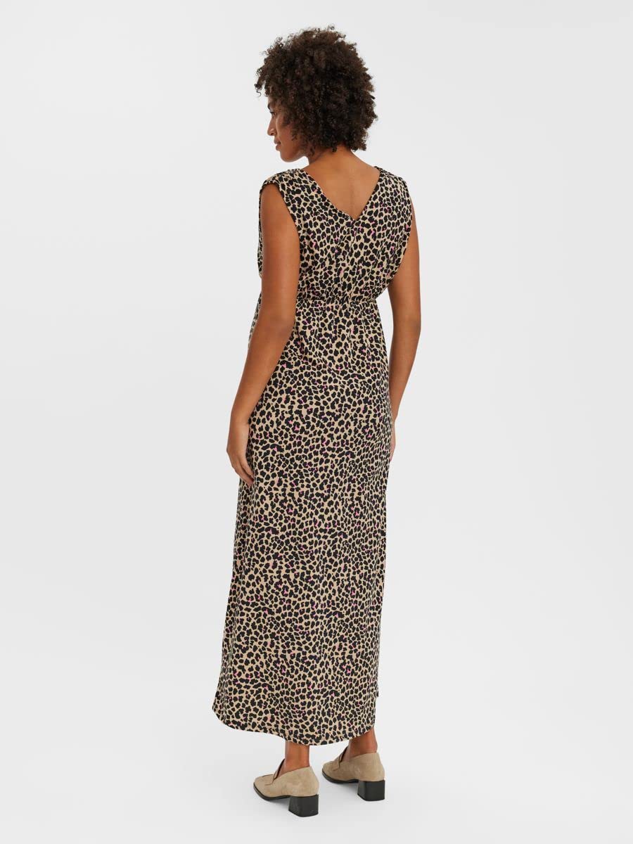 mamalicious-mlkalina-umstandskleid-mit-leomuster-maxikleid-mit-v-ausschnitt-zum- image 4