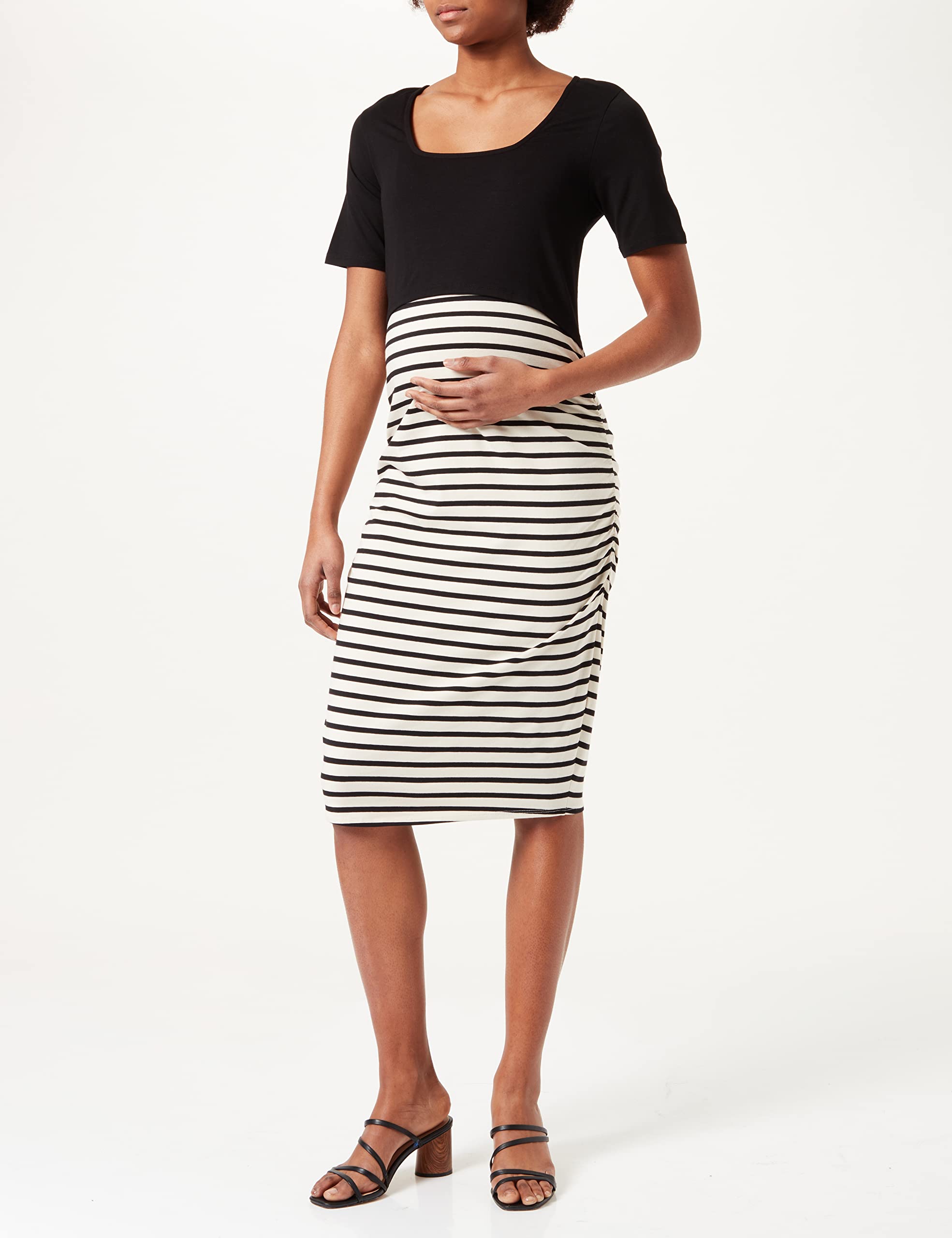noppies-umstandskleid-stillkleid-dress-nursing-short-sleeve-stripe-l-we-schwarz- image 2