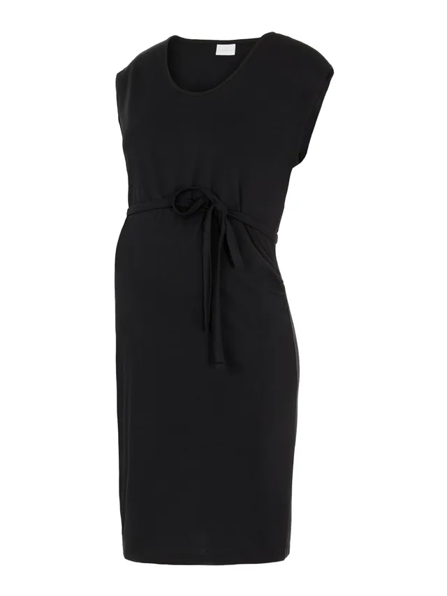 mamalicious-umstandskleid-mljade-s-l-sweat-dress-kurz-rundhals-bindeg-rtel image 1