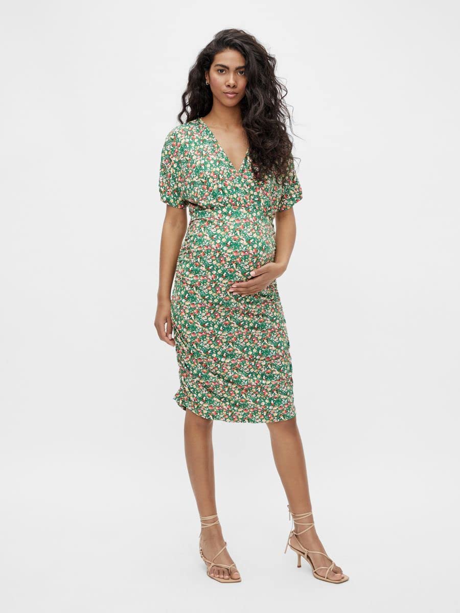 mamalicious-mlpilar-mari-tess-s-s-jrs-abk-kleid-mit-blumenmuster-und-v-ausschnit image 3