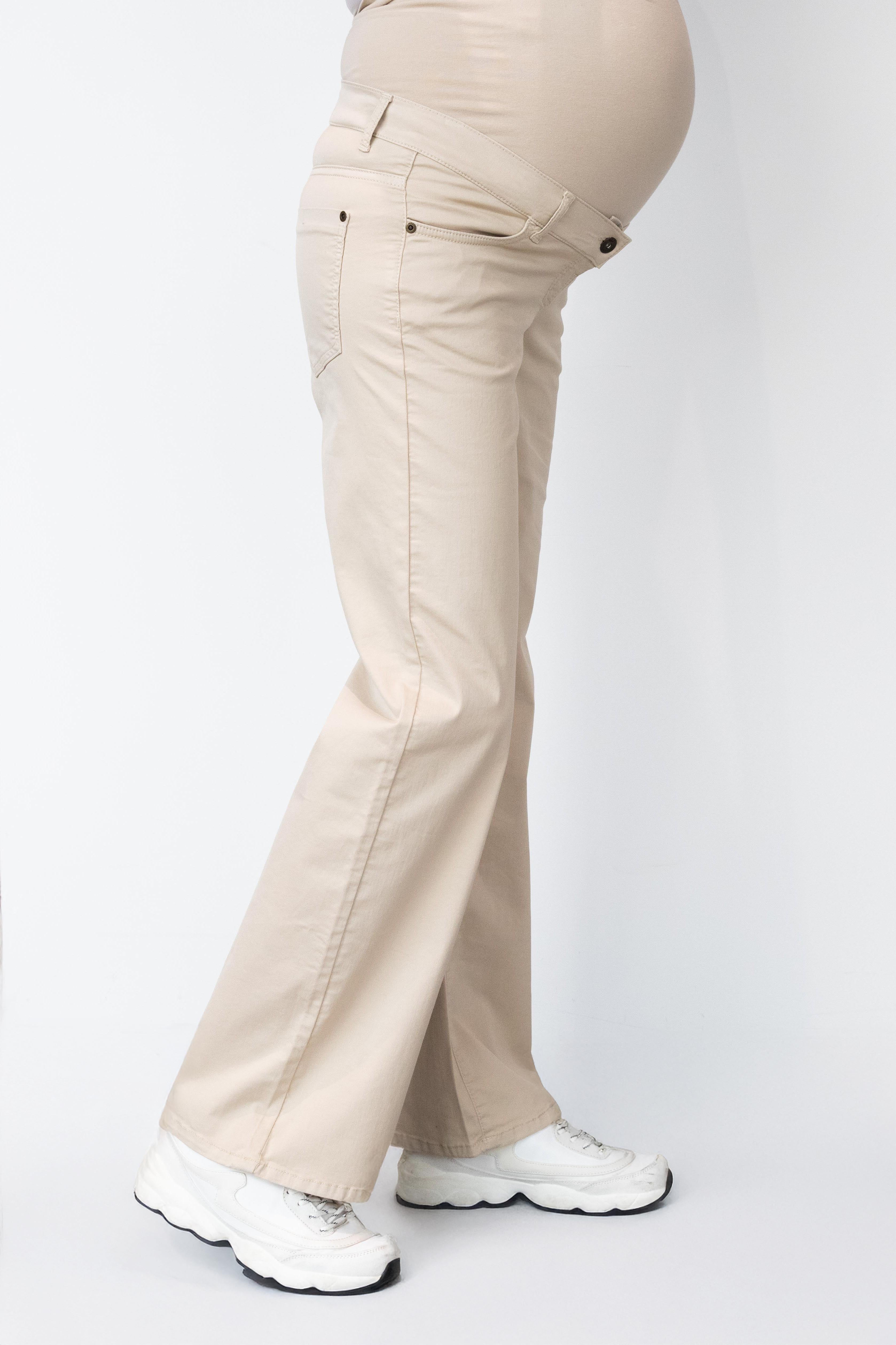 love2wait-pants-julia-cotton-wide-leg-sand-umstandshose image 2