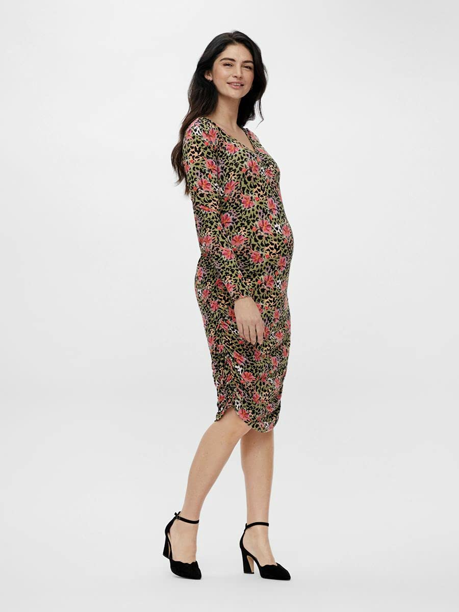 mamalicious-mlcharo-l-s-jersey-short-dress-a-elastisches-umstandskleid-mit-muste image 3