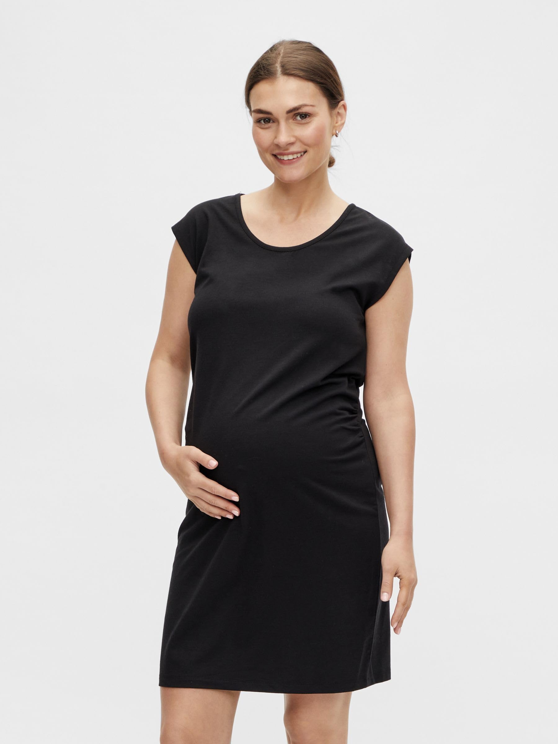 mamalicious-umstandskleid-mljade-s-l-sweat-dress-kurz-rundhals-bindeg-rtel image 2